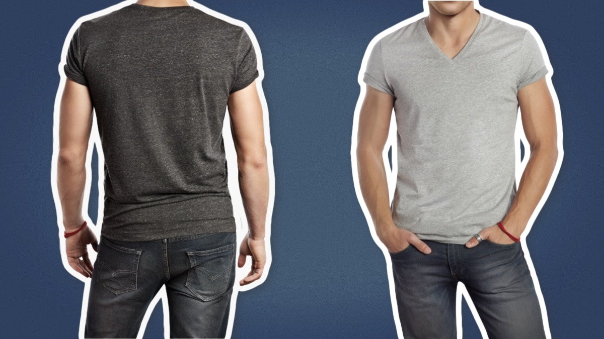 What to Wear with Grey Jeans Two casual outfits t shirts with gray jeans
