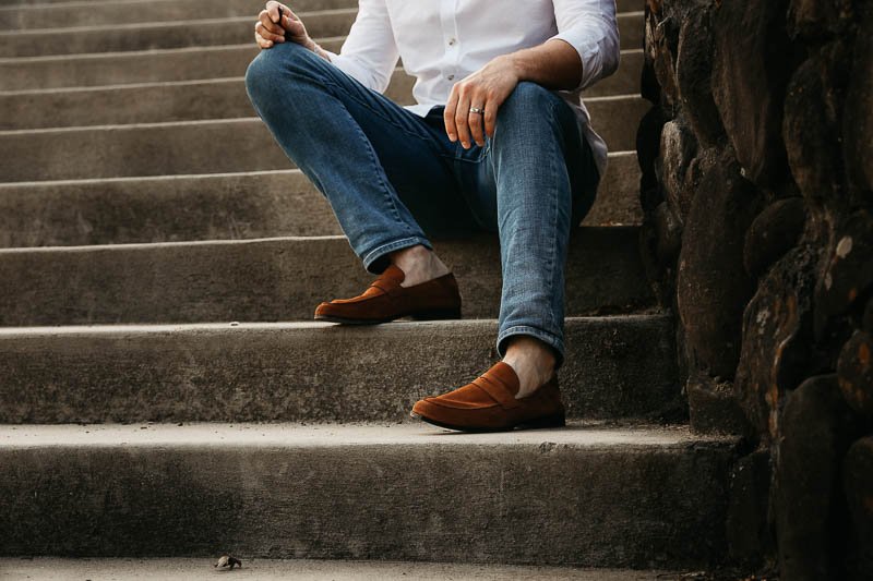 Wolf and Shepherd monaco loafers on model